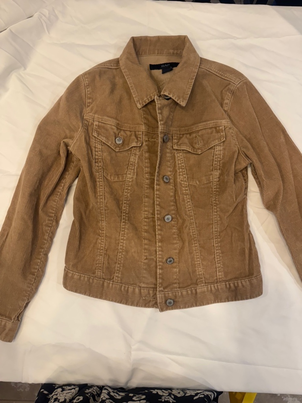 GAP Corduroy Jean Jacket in Tan Brown - Picture 9 of 14